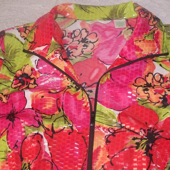Laura Ashley Jacket Pink Floral Size L - Picture 5 of 8